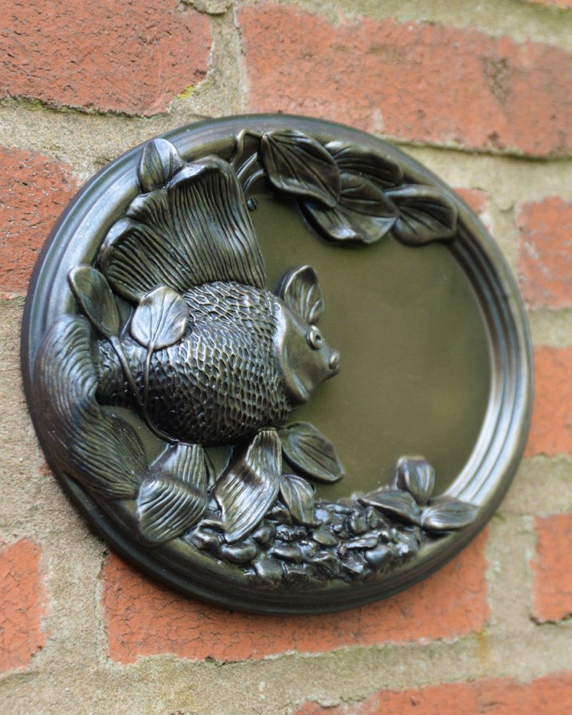 Goldfish Naural Bronze House Sign Side