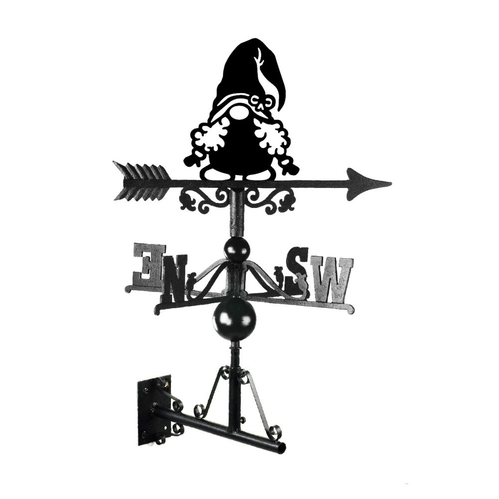 Cast Iron & Steel Gonk with Curly Hair Weathervane Mounted