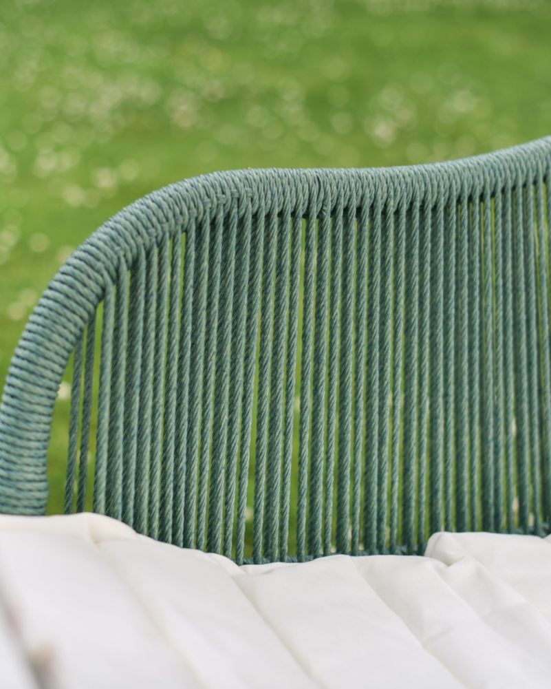 Green Aluminium Rattan Swing Chair Rattan Design