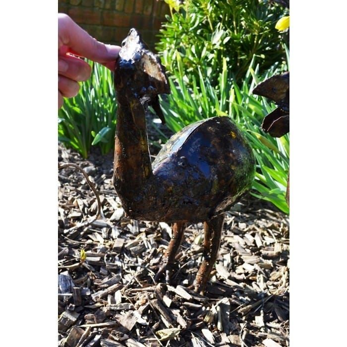 Guinea Fowl Garden Sculpture
