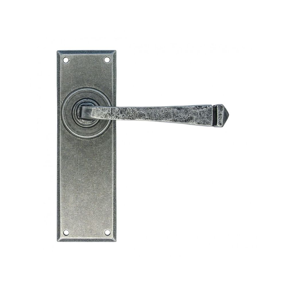 Hammered Pewter Contemporary Door Handle