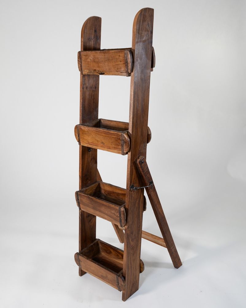 Hand Crafted Recycled Wood Ladder Planter