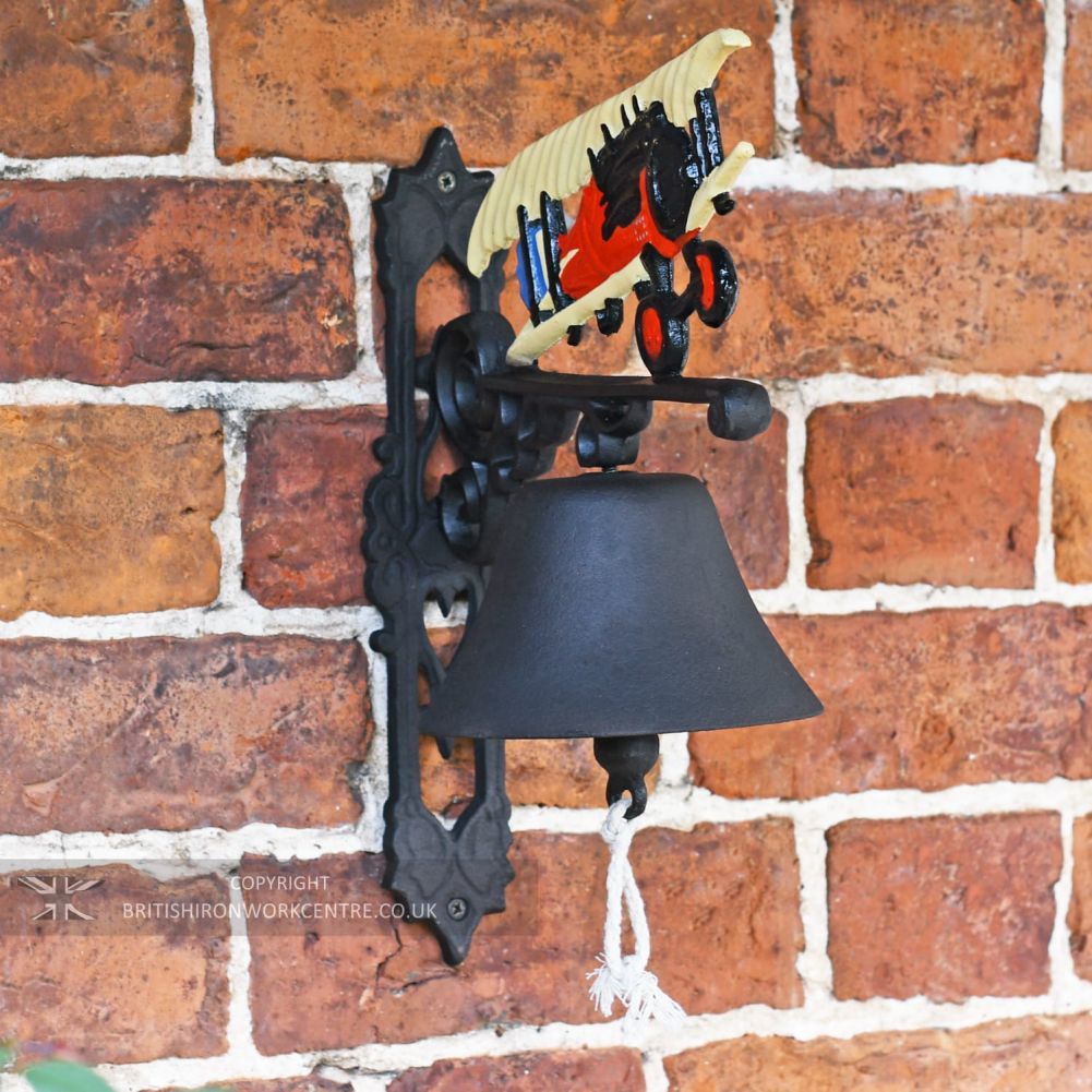 Hand Painted Plane Wall Mounted Garden Bell