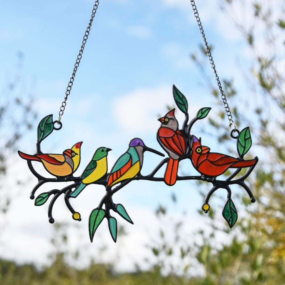 Handcrafted Metal Perched Birds Garden Decoration In Situ