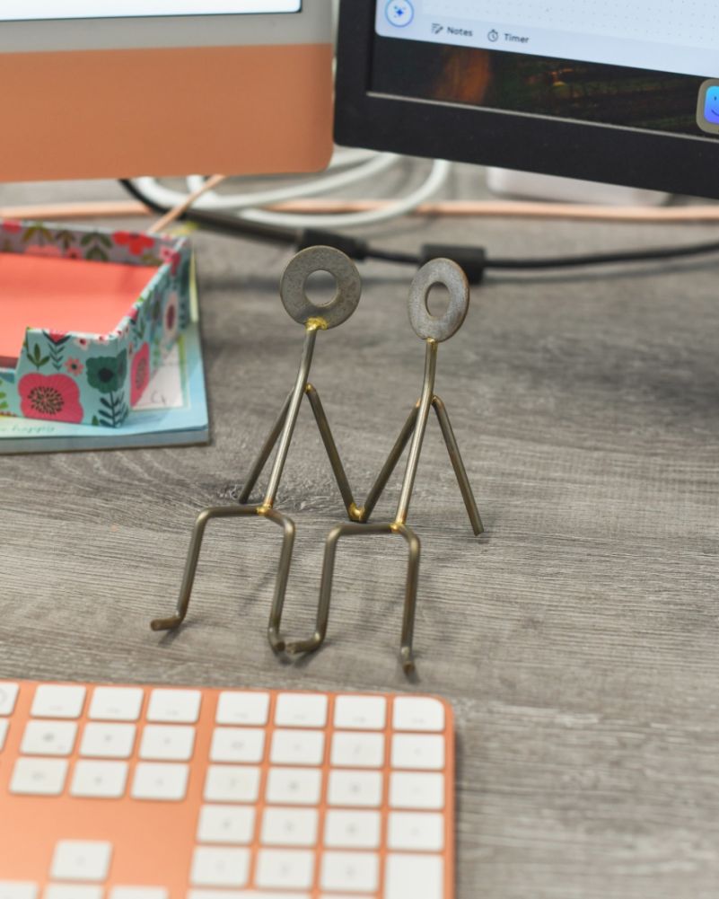 Scrap Metal Art Phone Holder