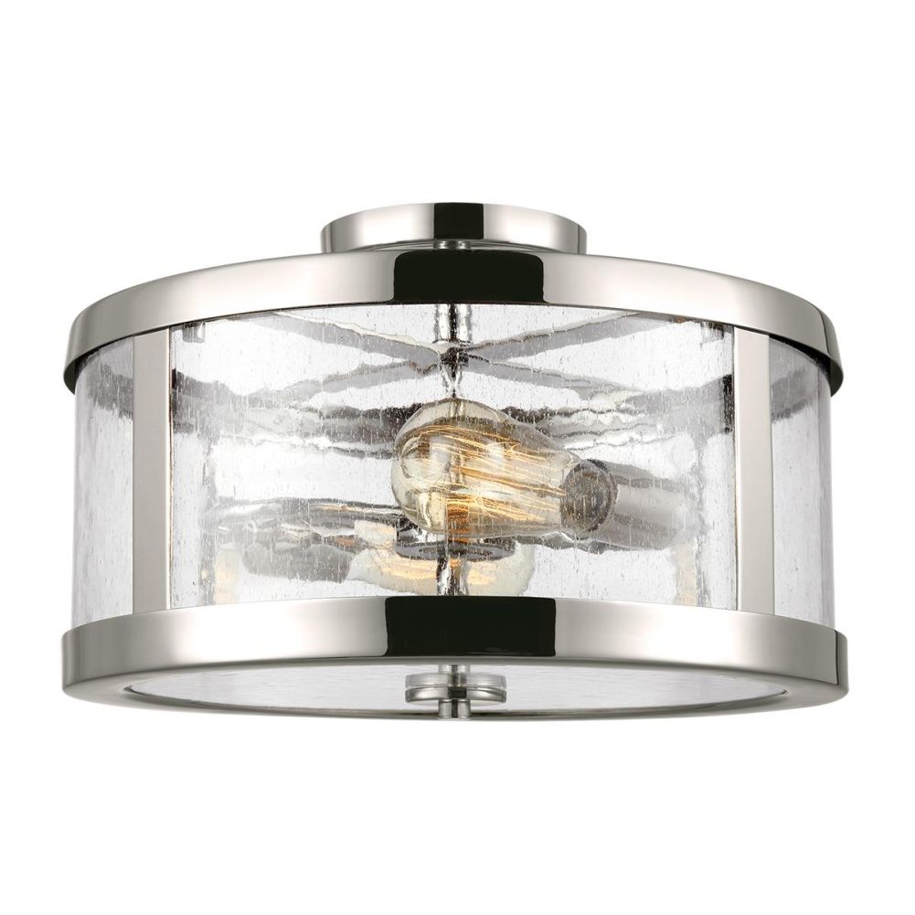 'Harrow' Two Light Semi Flush Ceiling Light