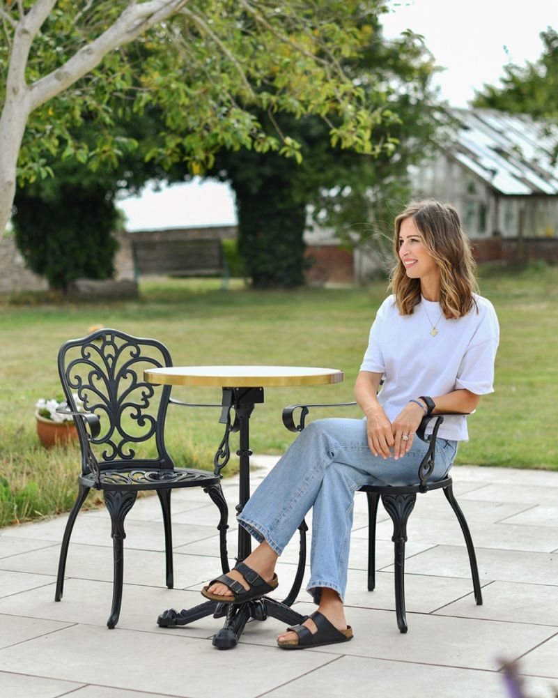 'Havenwood' Aluminium Two Seater Garden Dining Set To Scale