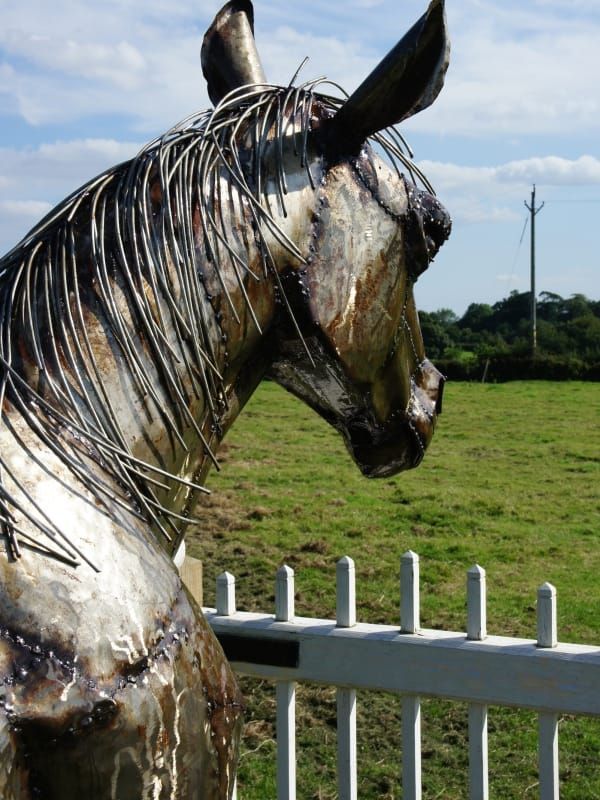 Recycled Oil Drum 'Brigadier Gerard' Horse Sculpture
