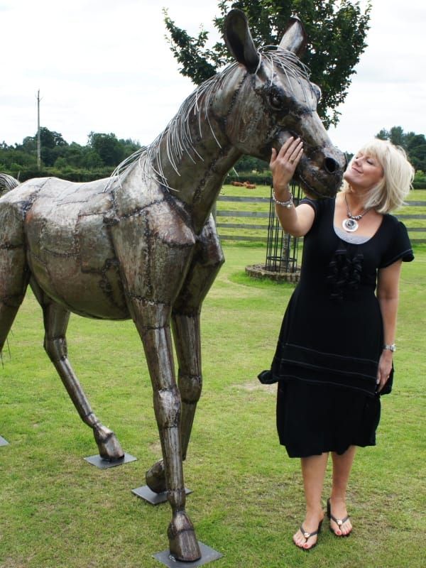 Recycled Oil Drum 'Brigadier Gerard' Horse Sculpture