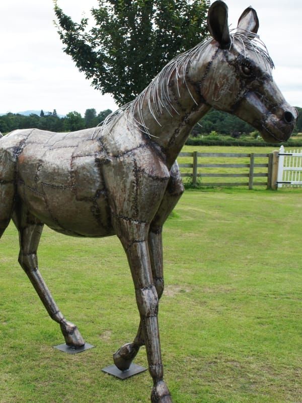 Recycled Oil Drum 'Brigadier Gerard' Horse Sculpture