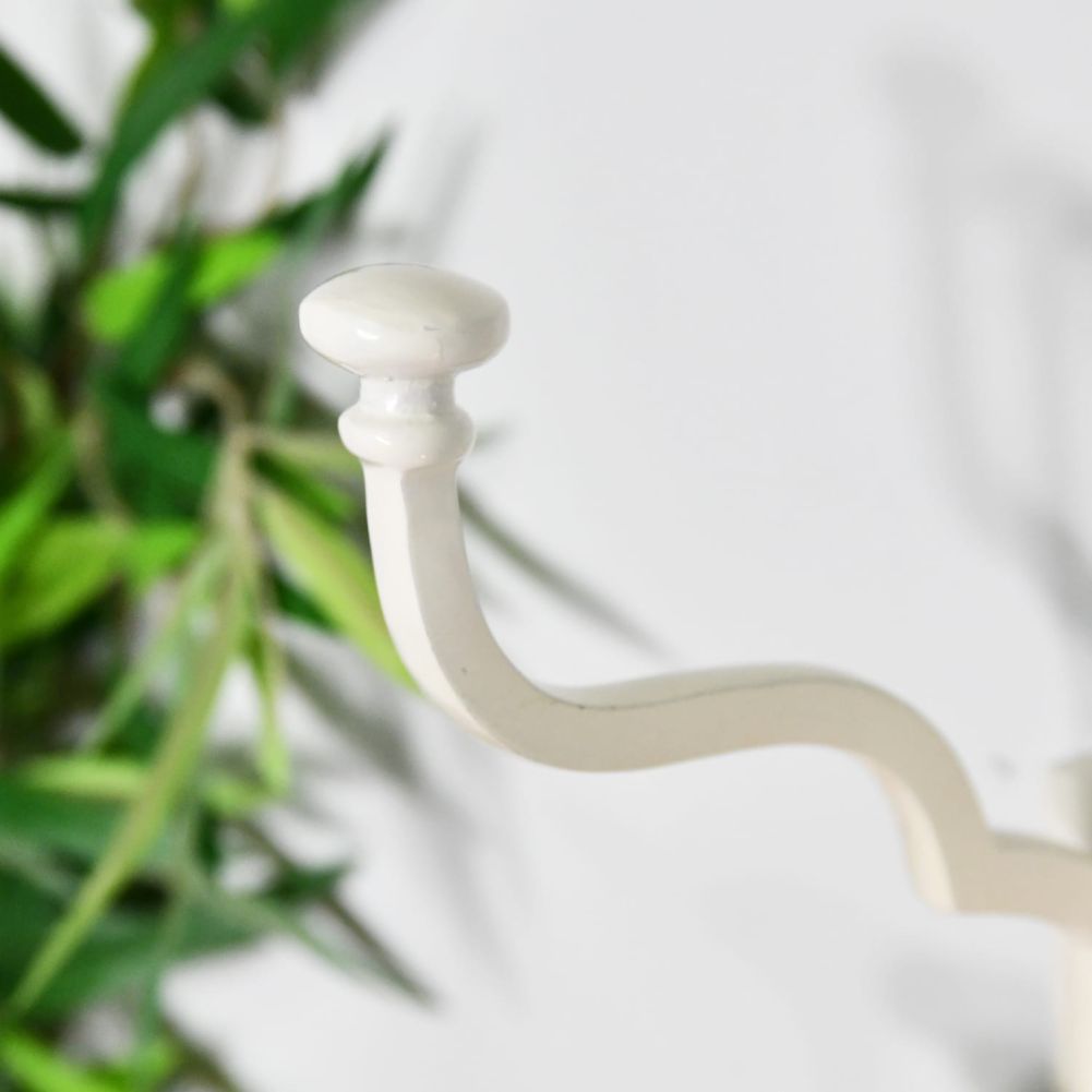 Cream Hook With Wide Coat Holder Hat Hook Close Up
