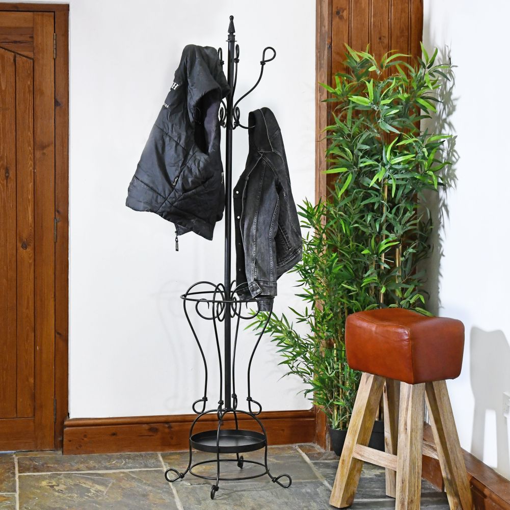Hallway Butler Coat & Hat Stand in Use