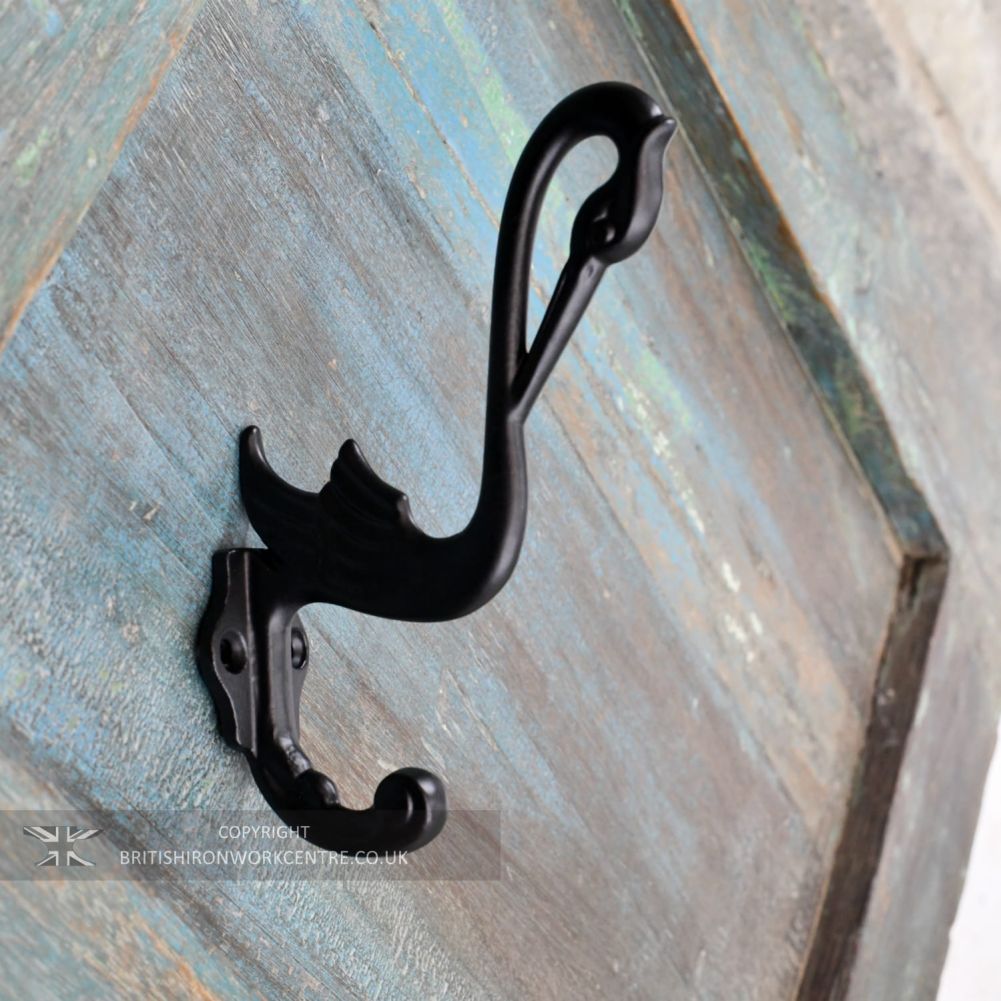 Black Cast Iron Swan Coat Hook