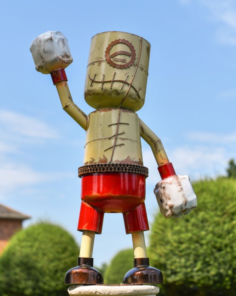 Home Run The Baseball Robot Garden Sculpture