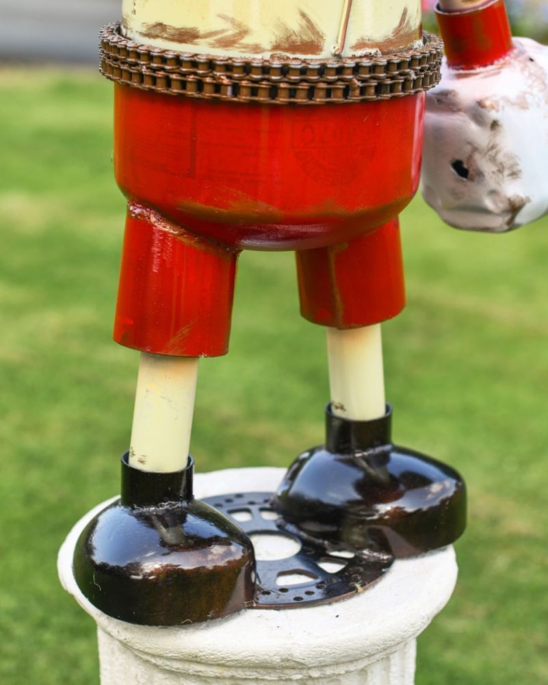 Home Run The Baseball Robot Garden Sculpture Legs