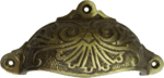 Large Brass Ornate Hooded Drawer Pull