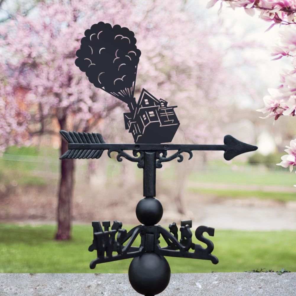 House With Balloons Weathervane