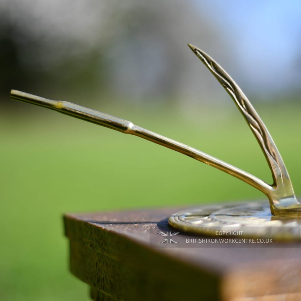 Close Up Of The Details On The Toad & Bullrush Sundial