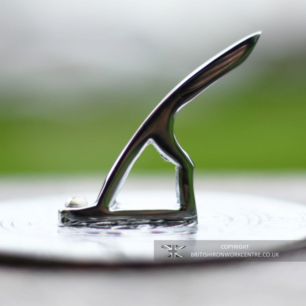 'Soleil' Garden Sundial In Bright Chrome - Side View