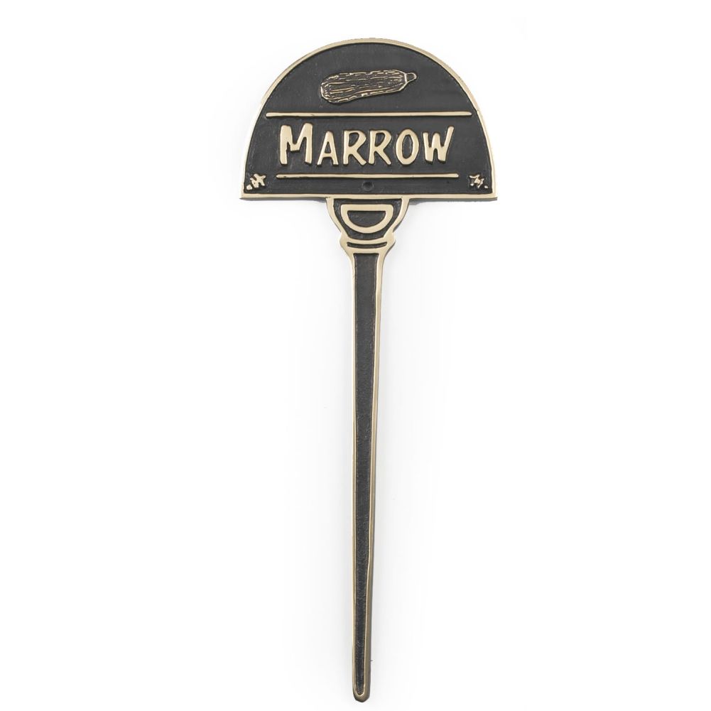 Cast Brass Garden Vegetable Signs - Marrow