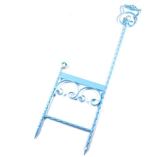 Cast Iron Outdoor Boot Scraper with Handle In Blue