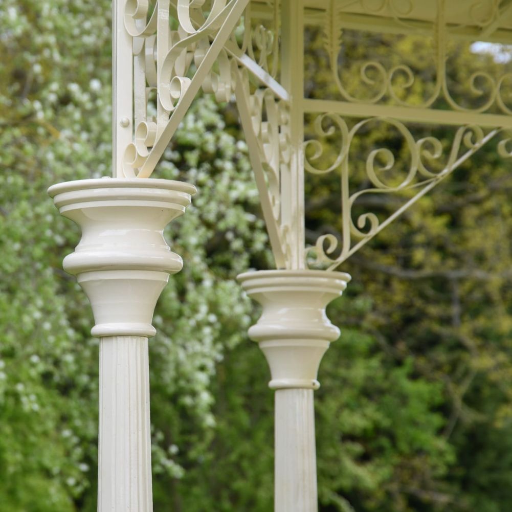 Side view of columns and scroll detailing 