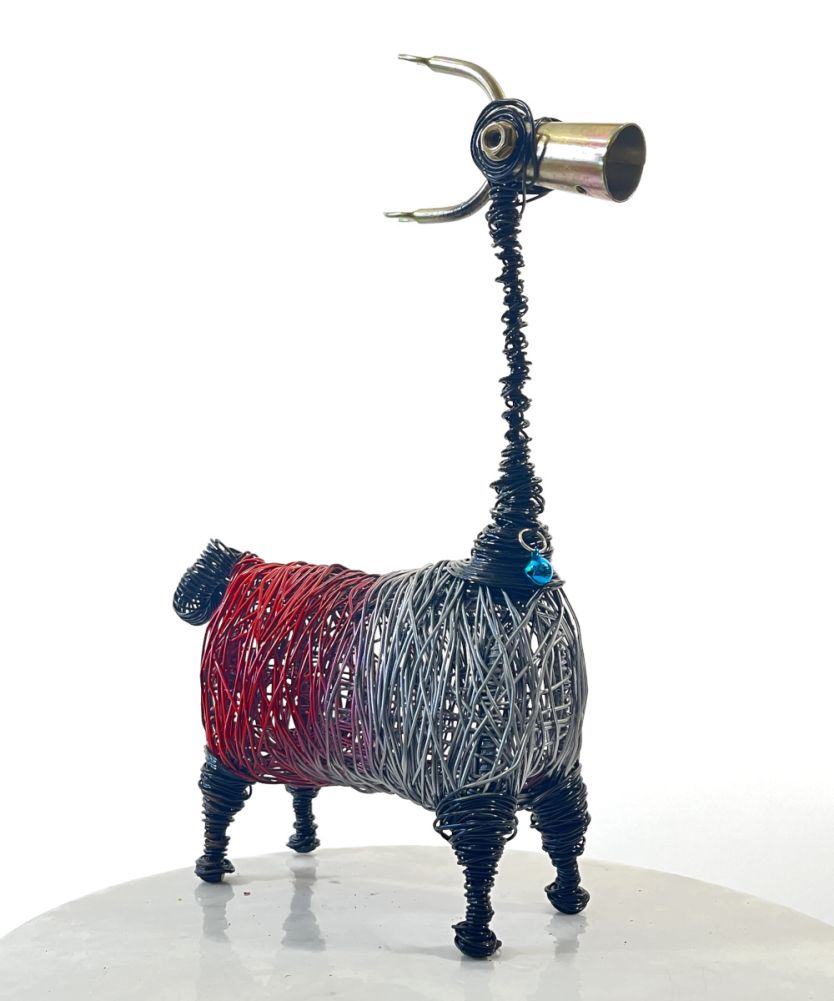 'Hombre' The Alpaca Scrap Metal Art Sculpture