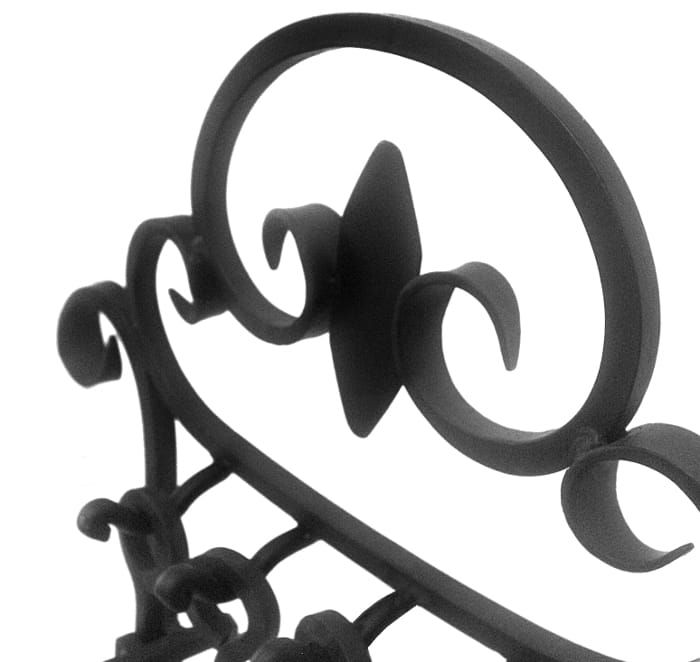 Severn Gorge Iron Scroll Companion Set - Close Up of Finial
