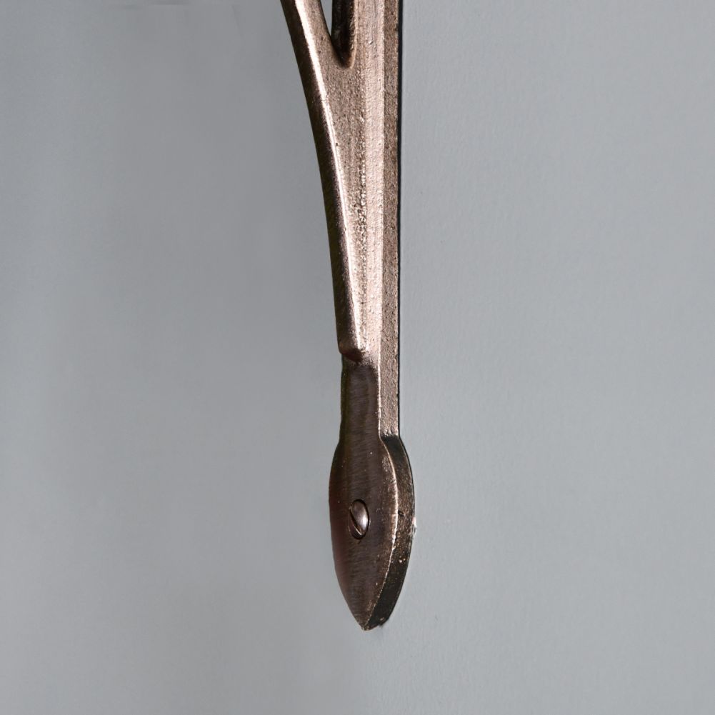 Iron Bridge Shelf Bracket - Antique Nickel 33 x 33cm Fittings