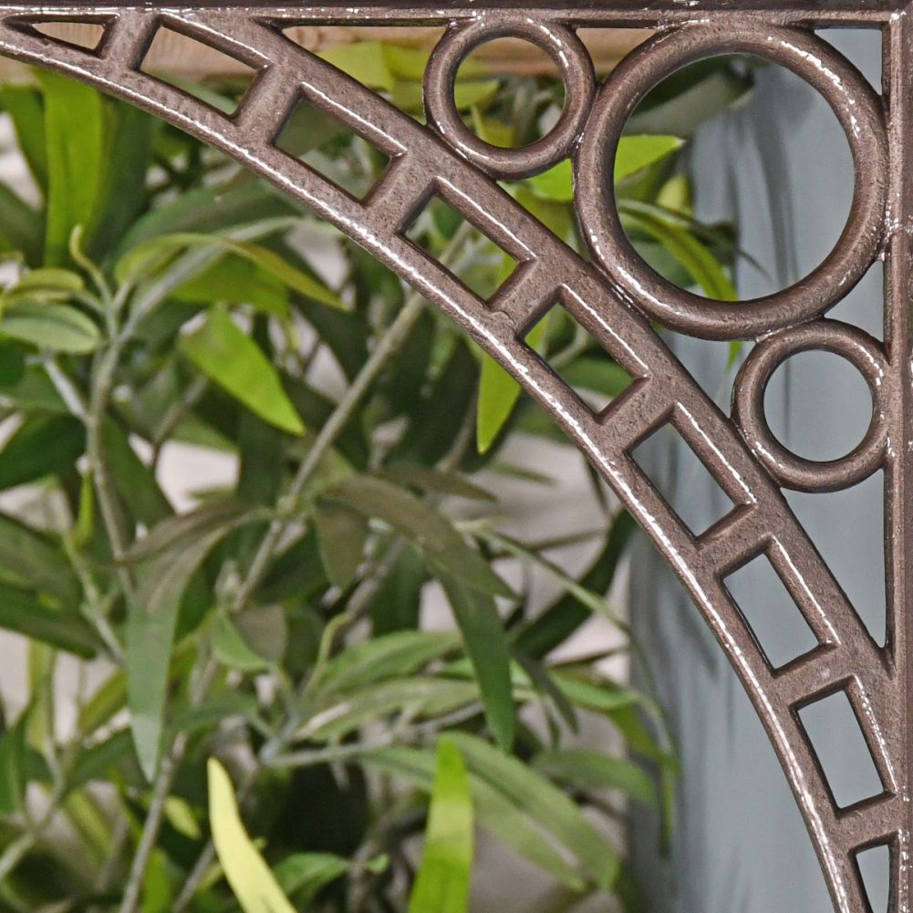 Iron Bridge Shelf Bracket - Natural Cast Iron 33 x 33cm Details