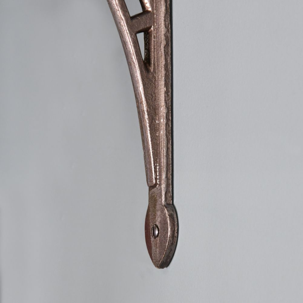 Iron Bridge Shelf Bracket - Natural Cast Iron 33 x 33cm Fittings