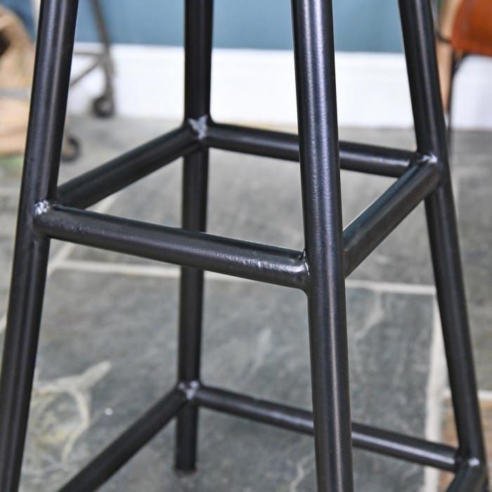 Black Iron Frame on the Stool