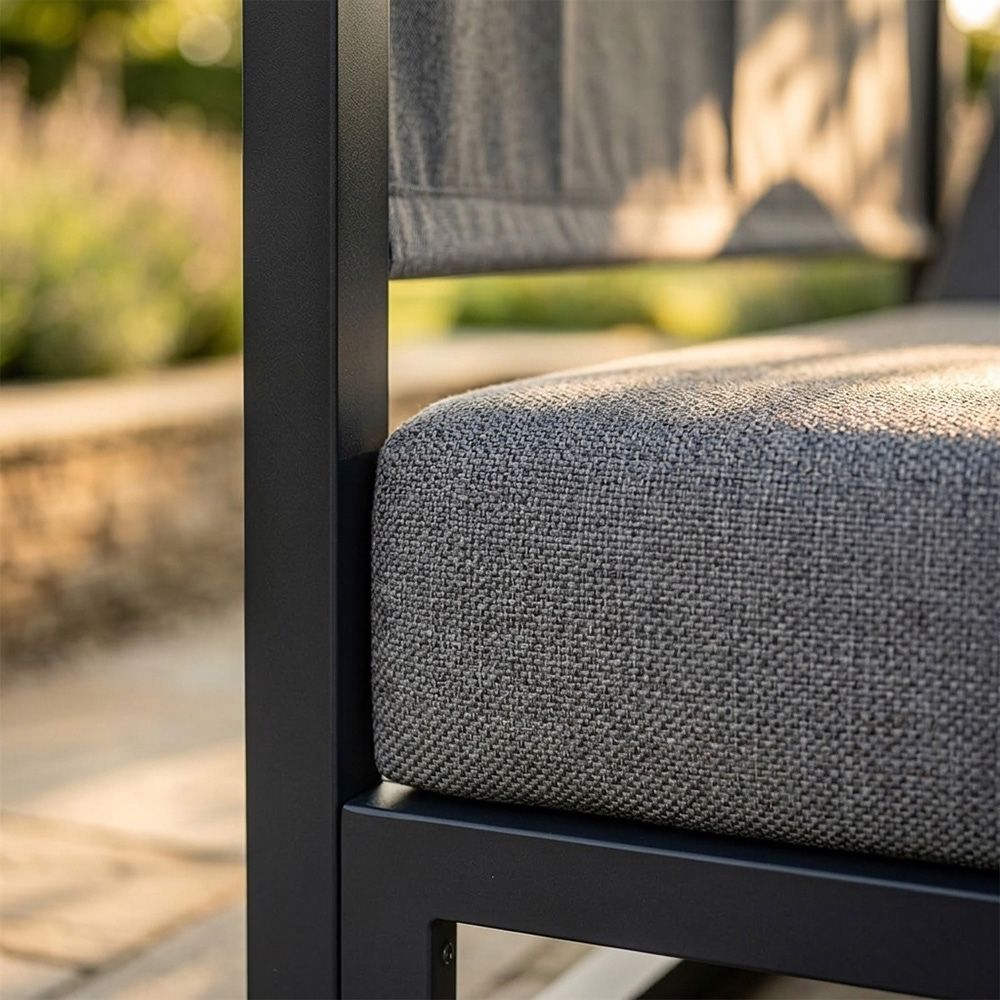 Close Up Of The Aluminium Frame From The Modern Garden Sun Bed