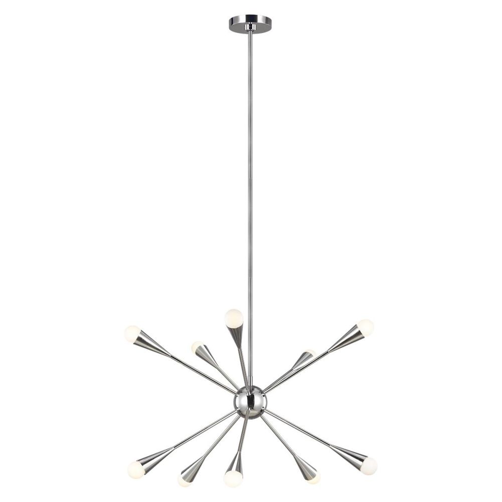 Jax Ten Light Chandelier-Polished Chrome