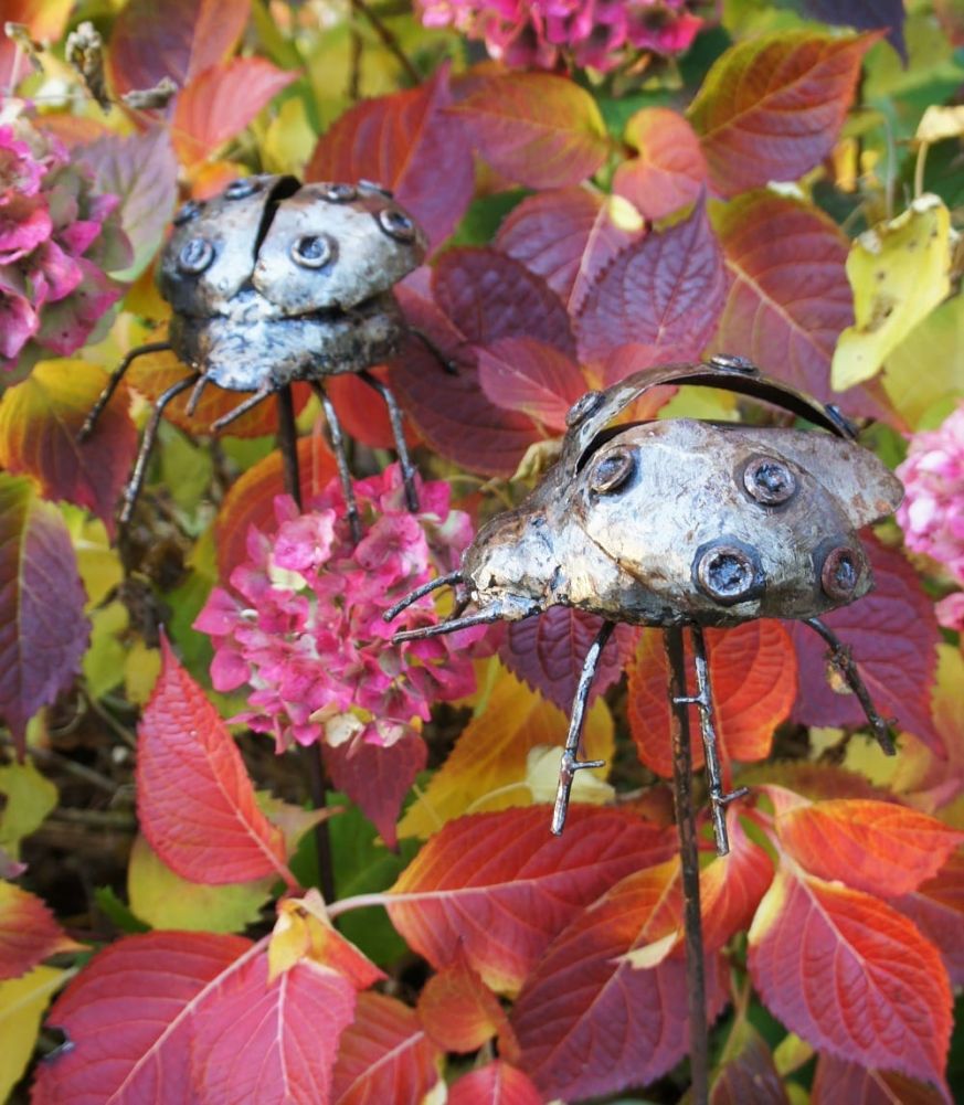 Ladybird on a Spike Garden Sculpture