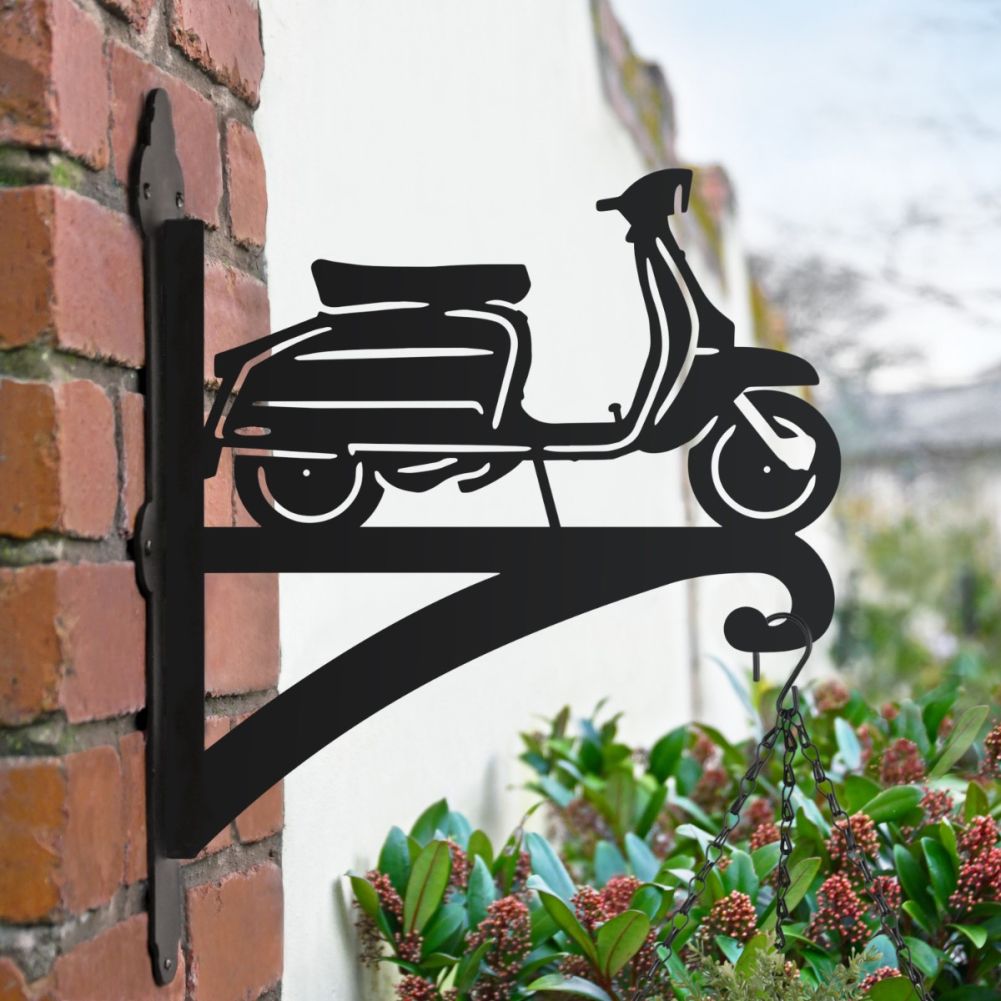 Lambretta Scooter Hanging Basket Bracket In Situ