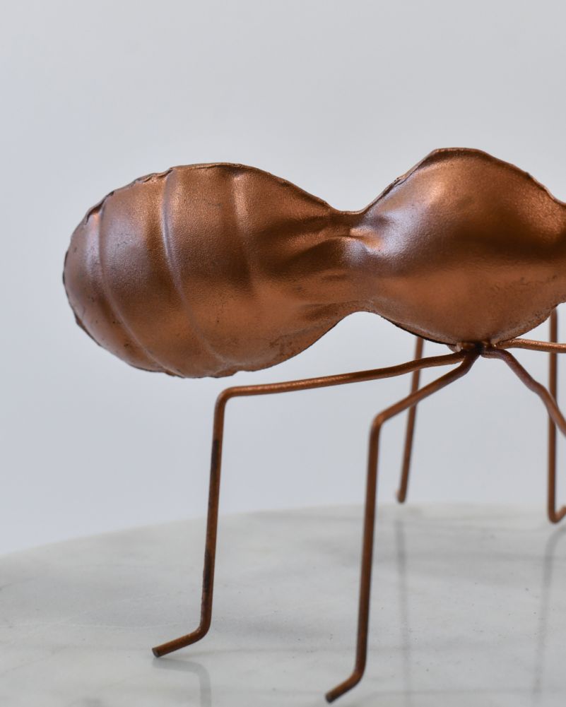 Large 'Anthony' The Copper Ant Scrap Metal Art Back