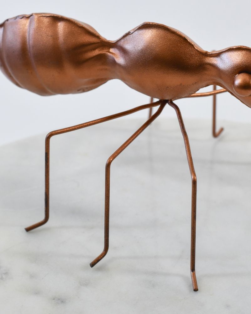 Large 'Anthony' The Copper Ant Scrap Metal Art Close Up