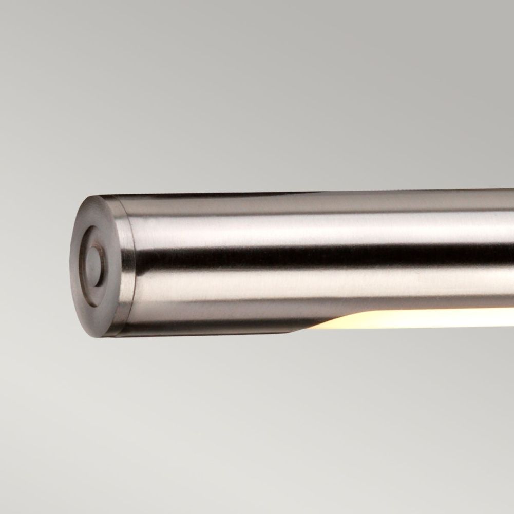 Large Brushed Nickel Picture Light Close 
