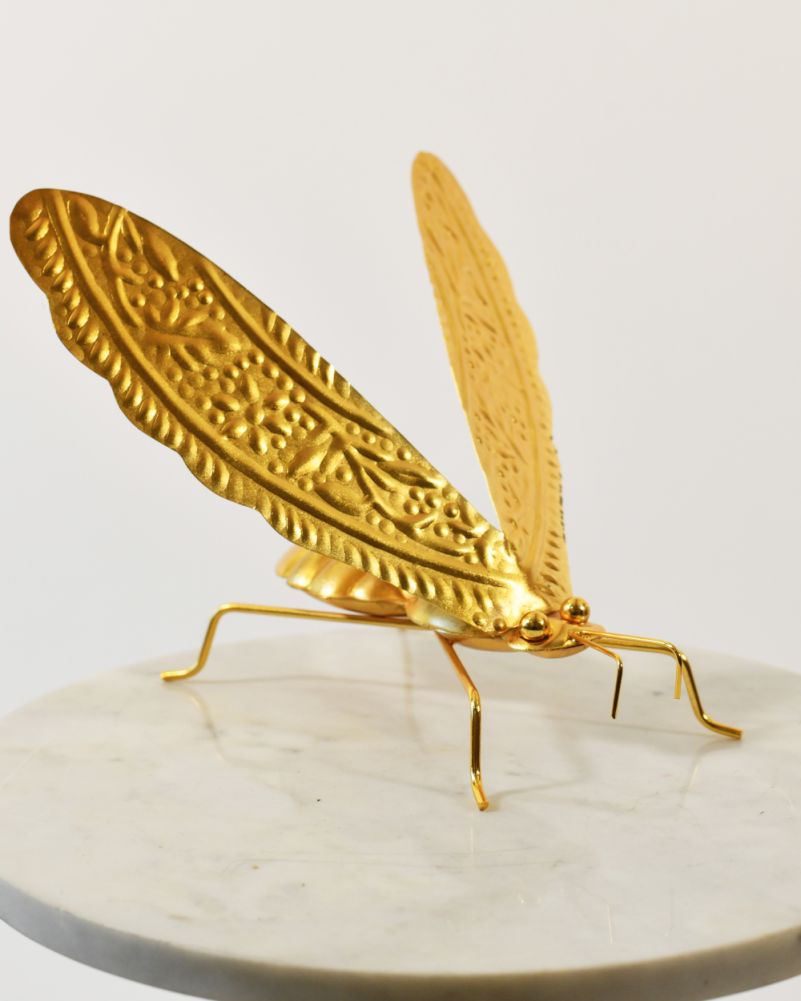 Glider The Gold Honey Bee Scrap Metal Art