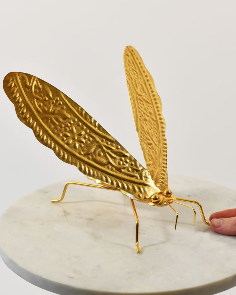 Large Glider The Gold Honey Bee Scrap Metal Art Scale