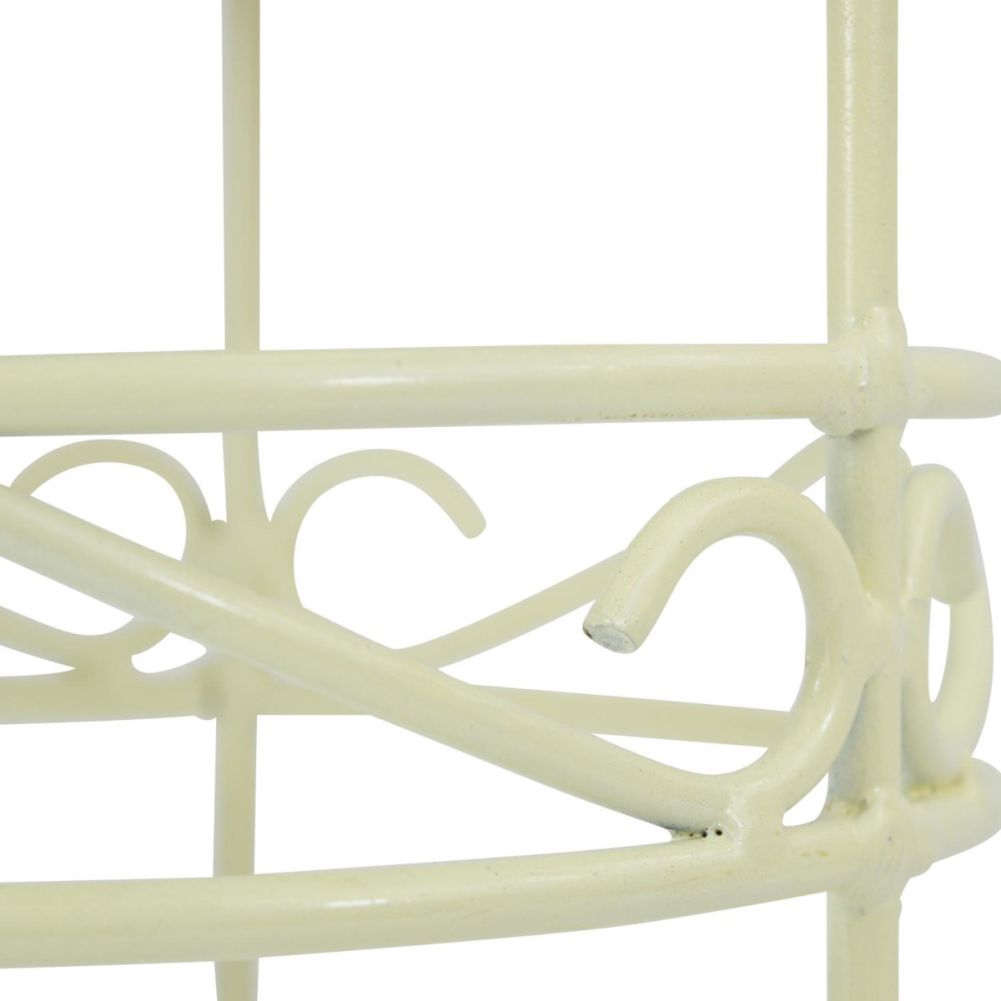 Large Scrolled Cream Dog Bowl Details