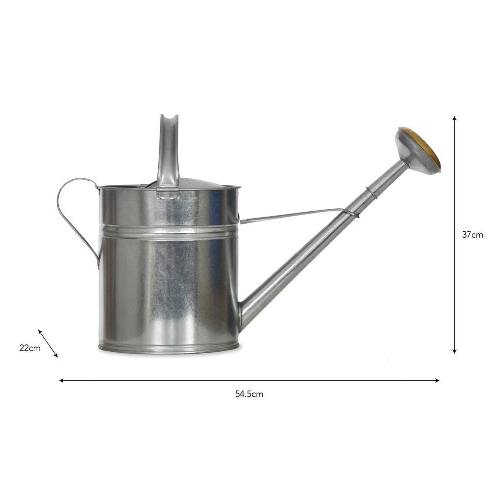 Traditional Galvanised 'Alnwick' Watering Can - 10L Dimensions