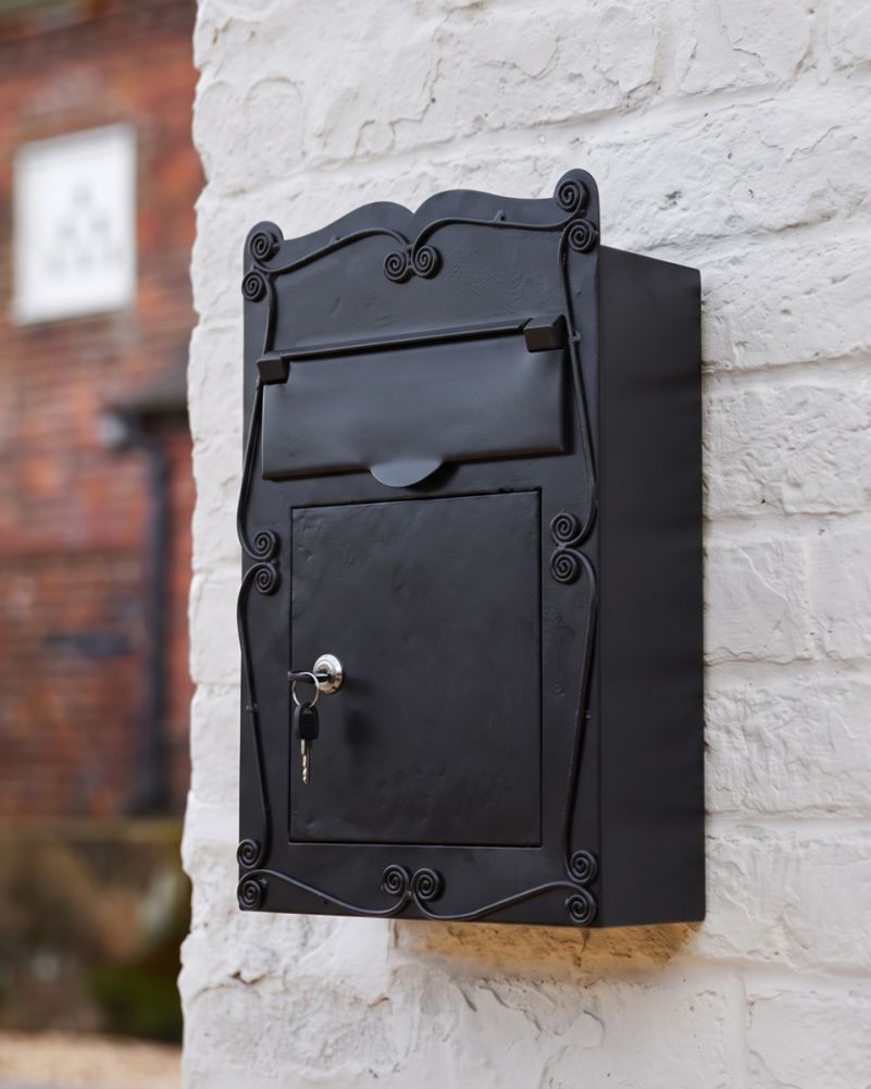 Mulrose Slim Wall Mounted Post Box On Brick Wall Digital Illustration