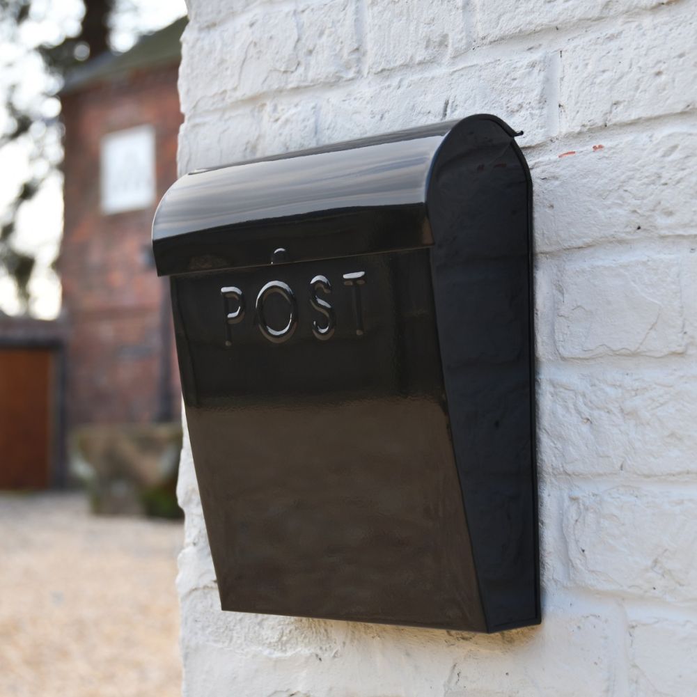 London Classic Post Box In Midnight Black