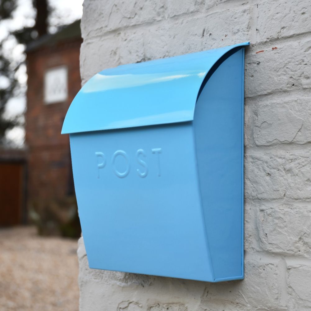 London Classics Post Box in Sky Blue with Lock 