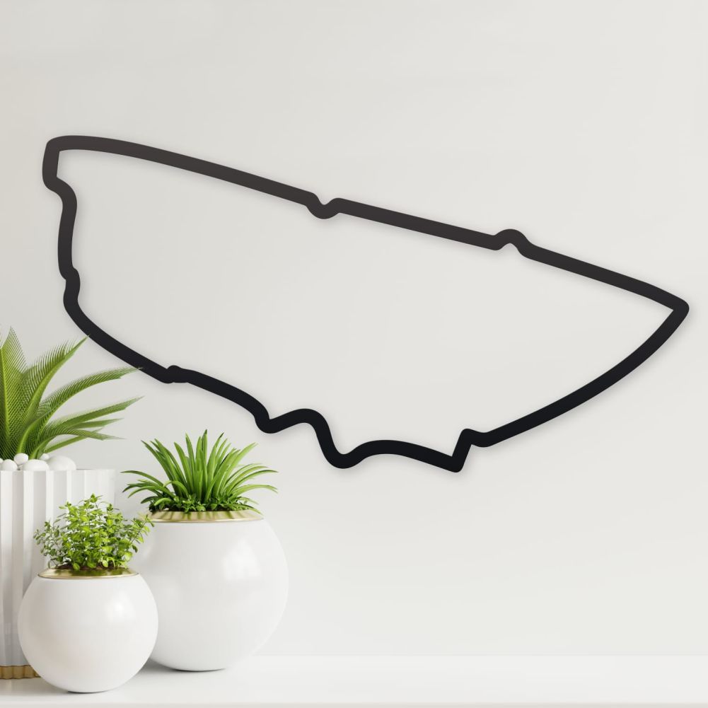 Le Mans Race Track Wall Art With Pot Plants