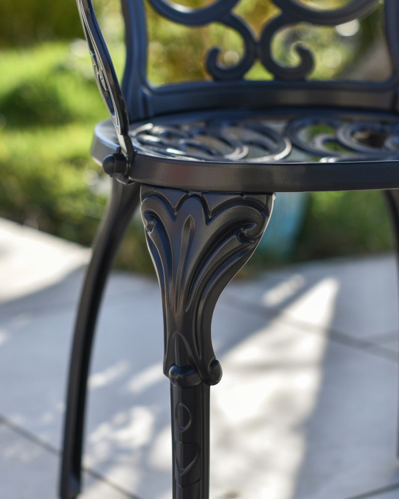 'Buckingam' Two Seater Dining Set In Black Design