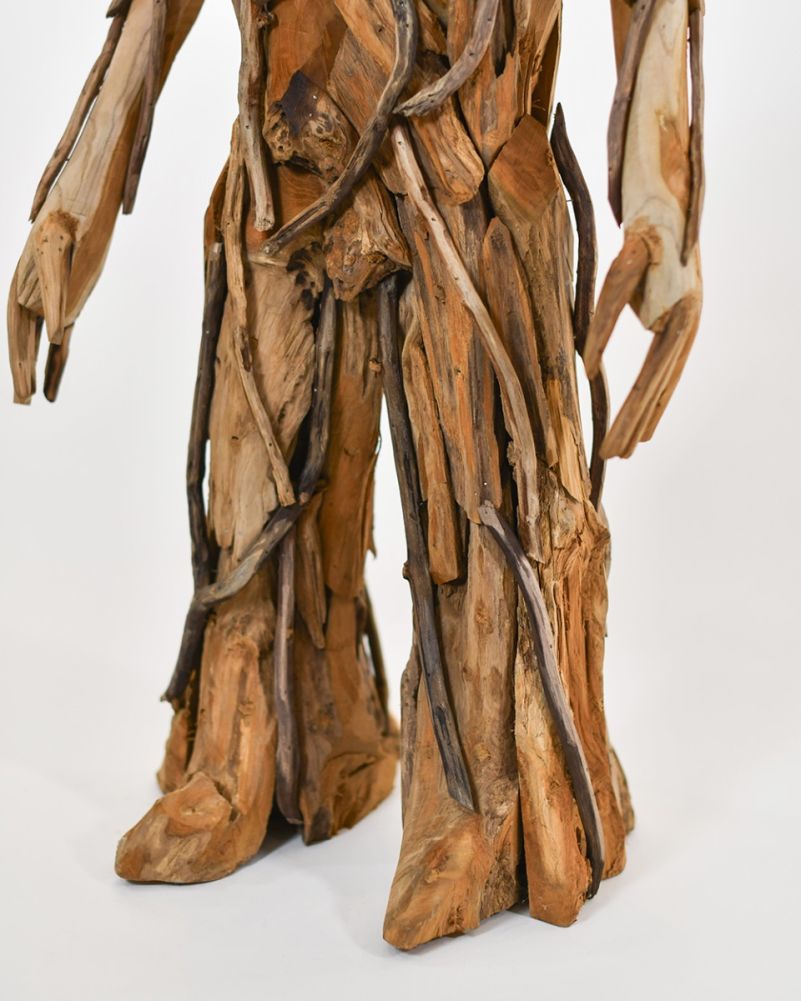 Close Up Of The Legs From The Teak Driftwood 'Baby Root' Sculpture - 140cm