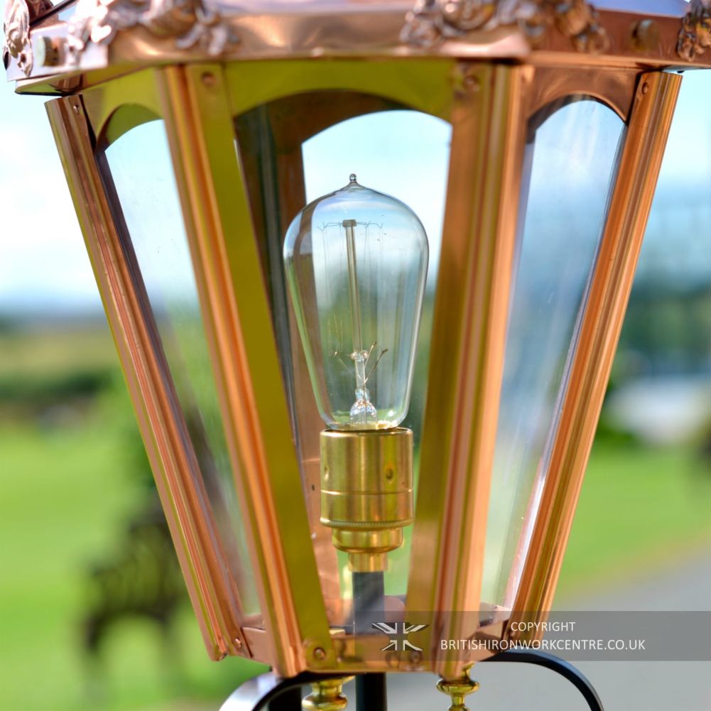 Hexagonal Garden Driveway Lighting - Copper Lantern Close